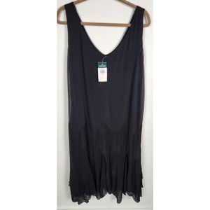Lauren Ralph Lauren Women's Sz. 2X Black Sleeveless Midi Viscose Dress NWT